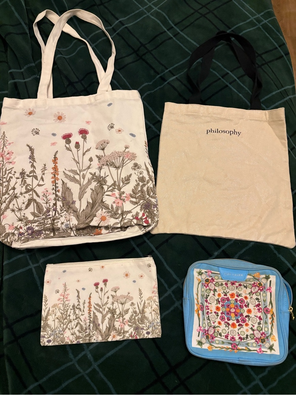 Flower Bag & Philosophy Cream Tote Bag - Classic Canvas Shoulder Tote
